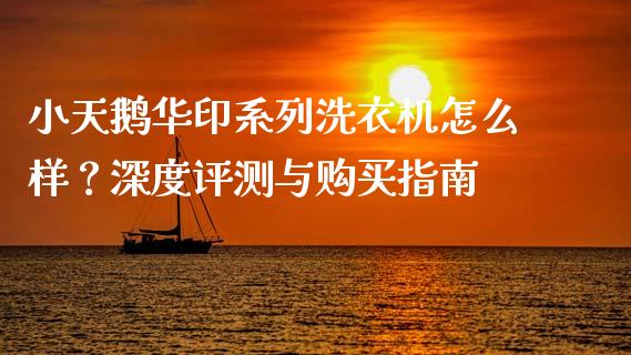 小天鹅华印系列洗衣机怎么样？深度评测与购买指南_https://m.lcjysmgs.com_股票交易_第1张
