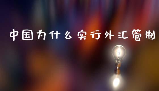 中国为什么实行外汇管制_https://m.lcjysmgs.com_股权投资_第1张