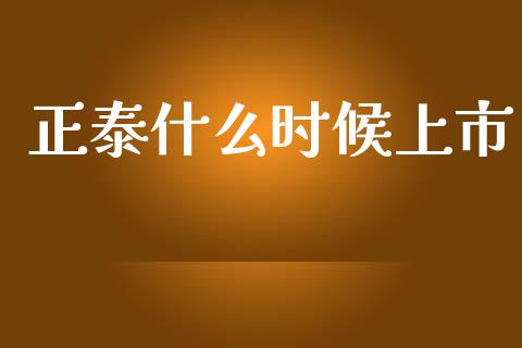 正泰什么时候上市_https://m.lcjysmgs.com_金融服务_第1张