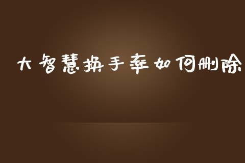 大智慧换手率如何删除_https://m.lcjysmgs.com_股权投资_第1张