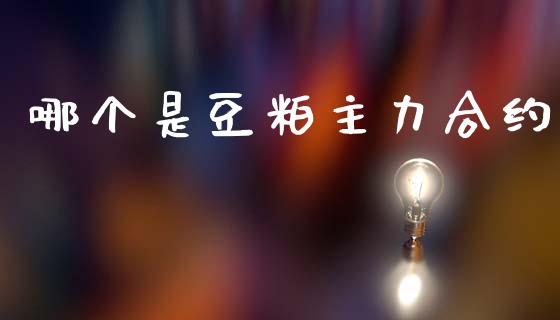 哪个是豆粕主力合约_https://m.lcjysmgs.com_基金管理_第1张