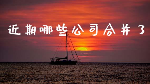 近期哪些公司合并了_https://m.lcjysmgs.com_股票交易_第1张