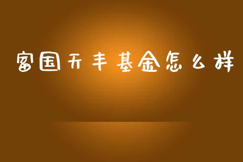 富国天丰基金怎么样_https://m.lcjysmgs.com_金融服务_第1张