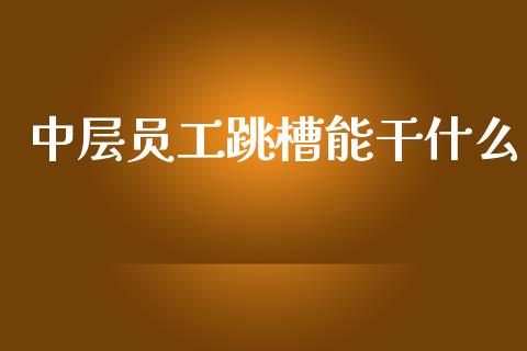 中层员工跳槽能干什么_https://m.lcjysmgs.com_金融服务_第1张