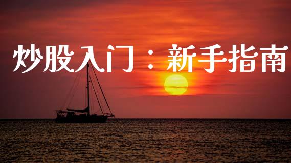 炒股入门：新手指南_https://m.lcjysmgs.com_股权投资_第1张