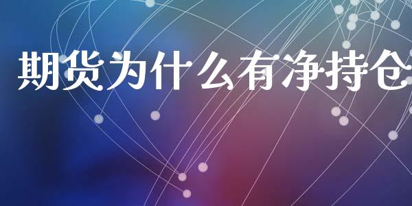 期货为什么有净持仓_https://m.lcjysmgs.com_股票交易_第1张