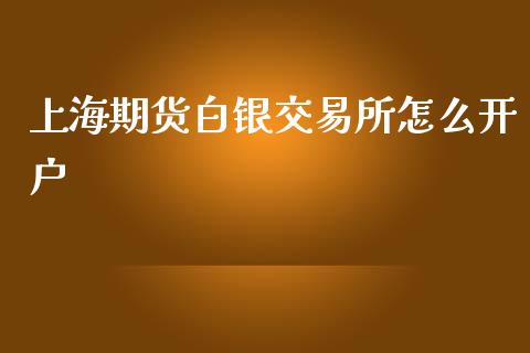 上海期货白银交易所怎么开户_https://m.lcjysmgs.com_股权投资_第1张
