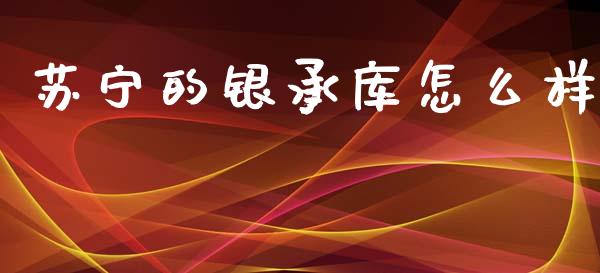 苏宁的银承库怎么样_https://m.lcjysmgs.com_金融服务_第1张