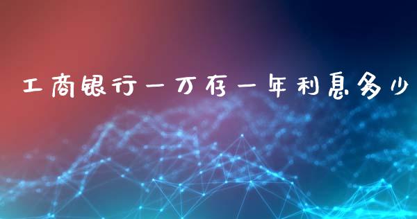 工商银行一万存一年利息多少_https://m.lcjysmgs.com_基金管理_第1张