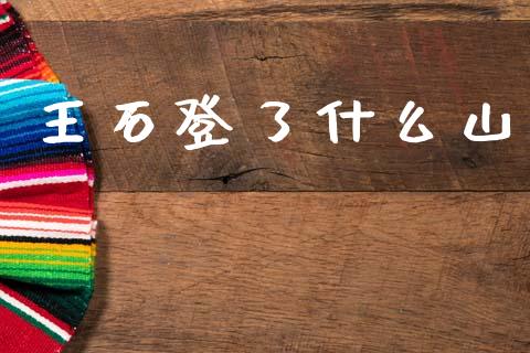 王石登了什么山_https://m.lcjysmgs.com_基金管理_第1张