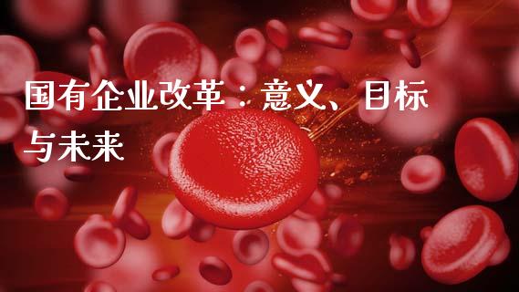 国有企业改革：意义、目标与未来_https://m.lcjysmgs.com_股权投资_第1张
