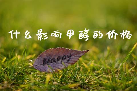 什么影响甲醇的价格_https://m.lcjysmgs.com_股权投资_第1张