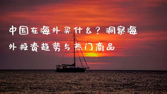 中国在海外买什么？洞察海外投资趋势与热门商品_https://m.lcjysmgs.com_基金管理_第1张