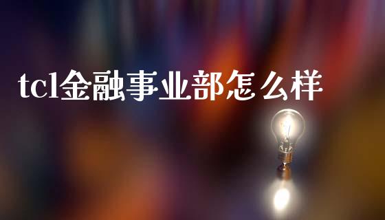 tcl金融事业部怎么样_https://m.lcjysmgs.com_股权投资_第1张
