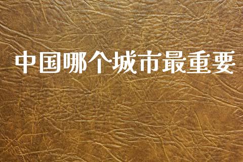 中国哪个城市最重要_https://m.lcjysmgs.com_金融服务_第1张