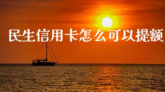 民生信用卡怎么可以提额_https://m.lcjysmgs.com_基金管理_第1张
