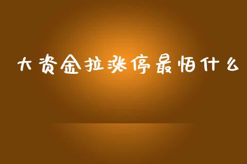 大资金拉涨停最怕什么_https://m.lcjysmgs.com_基金管理_第1张