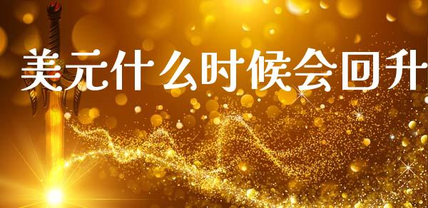 美元什么时候会回升_https://m.lcjysmgs.com_金融服务_第1张