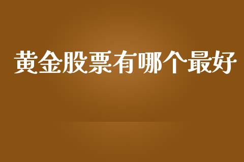 黄金股票有哪个最好_https://m.lcjysmgs.com_基金管理_第1张