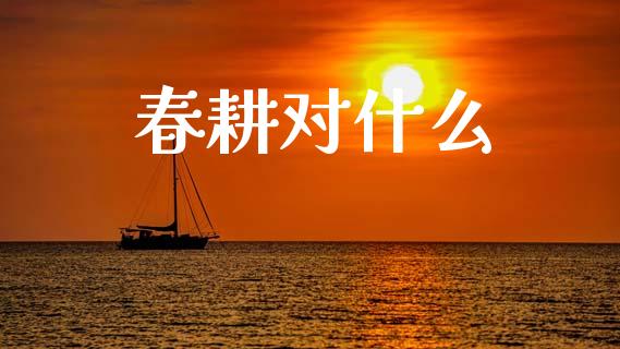 春耕对什么_https://m.lcjysmgs.com_金融服务_第1张