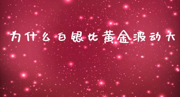 为什么白银比黄金波动大_https://m.lcjysmgs.com_基金管理_第1张