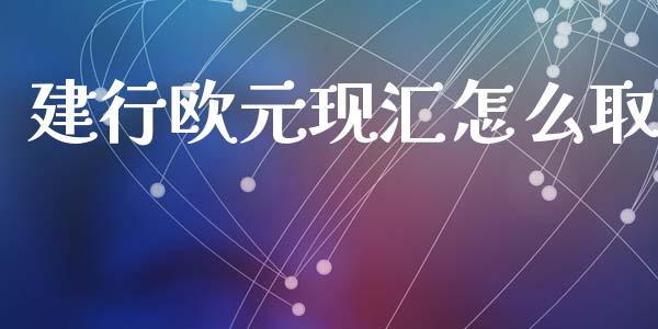 建行欧元现汇怎么取_https://m.lcjysmgs.com_股权投资_第1张