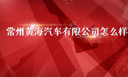 常州黄海汽车有限公司怎么样_https://m.lcjysmgs.com_金融服务_第1张