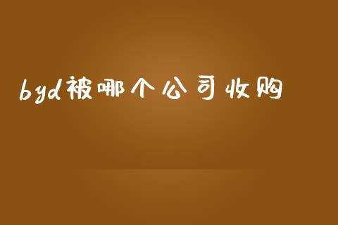 byd被哪个公司收购_https://m.lcjysmgs.com_基金管理_第1张