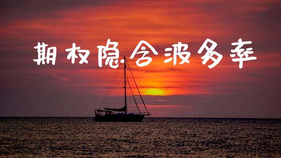 期权隐含波多率_https://m.lcjysmgs.com_股权投资_第1张