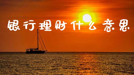 银行理财什么意思_https://m.lcjysmgs.com_股权投资_第1张