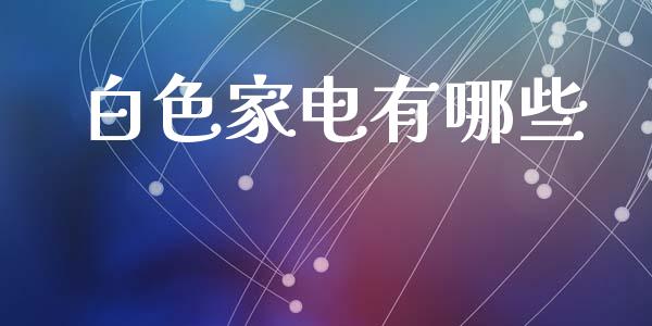 白色家电有哪些_https://m.lcjysmgs.com_基金管理_第1张