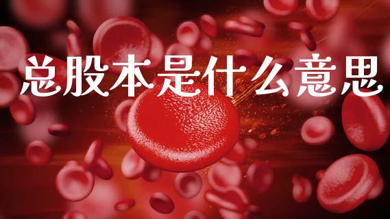 总股本是什么意思_https://m.lcjysmgs.com_金融服务_第1张