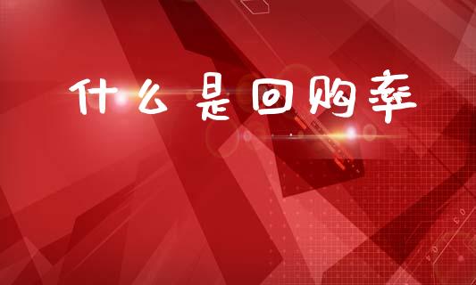 什么是回购率_https://m.lcjysmgs.com_基金管理_第1张