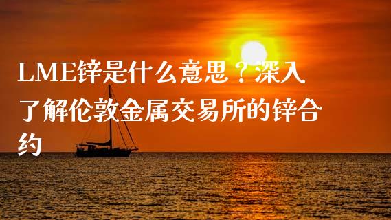 LME锌是什么意思？深入了解伦敦金属交易所的锌合约_https://m.lcjysmgs.com_基金管理_第1张