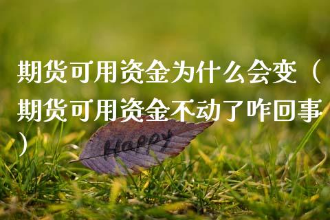 期货可用资金为什么会变（期货可用资金不动了咋回事）_https://m.lcjysmgs.com_股票交易_第1张