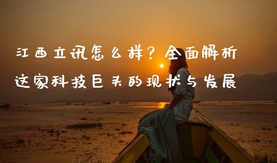 江西立讯怎么样？全面解析这家科技巨头的现状与发展_https://m.lcjysmgs.com_基金管理_第1张
