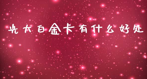 光大白金卡有什么好处_https://m.lcjysmgs.com_股票交易_第1张