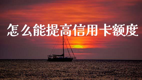 怎么能提高信用卡额度_https://m.lcjysmgs.com_股票交易_第1张