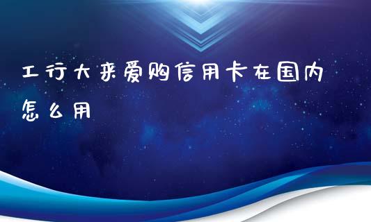 工行大来爱购信用卡在国内怎么用_https://m.lcjysmgs.com_股票交易_第1张