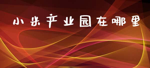 小米产业园在哪里_https://m.lcjysmgs.com_金融服务_第1张