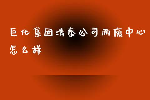 巨化集团清泰公司两废中心怎么样_https://m.lcjysmgs.com_金融服务_第1张