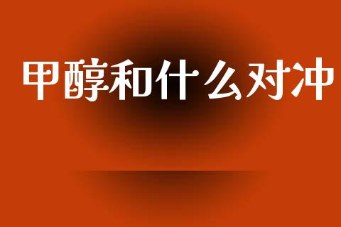 甲醇和什么对冲_https://m.lcjysmgs.com_基金管理_第1张