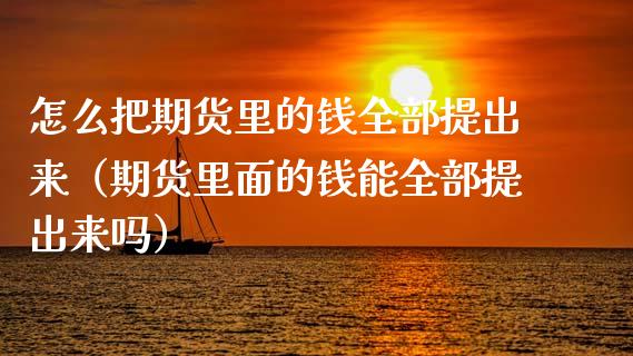 怎么把期货里的钱全部提出来（期货里面的钱能全部提出来吗）_https://m.lcjysmgs.com_金融服务_第1张