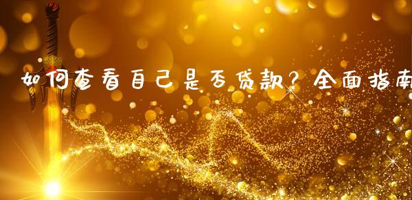 如何查看自己是否贷款？全面指南_https://m.lcjysmgs.com_基金管理_第1张