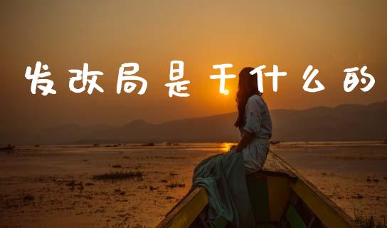 发改局是干什么的_https://m.lcjysmgs.com_股票交易_第1张