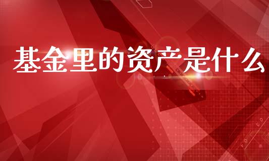 基金里的资产是什么_https://m.lcjysmgs.com_金融服务_第1张