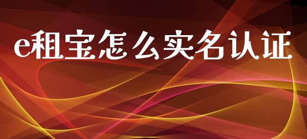 e租宝怎么实名认证_https://m.lcjysmgs.com_基金管理_第1张