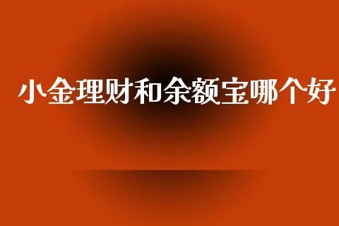 小金理财和余额宝哪个好_https://m.lcjysmgs.com_股权投资_第1张