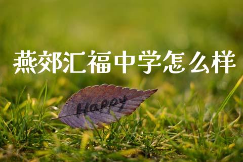 燕郊汇福中学怎么样_https://m.lcjysmgs.com_股权投资_第1张