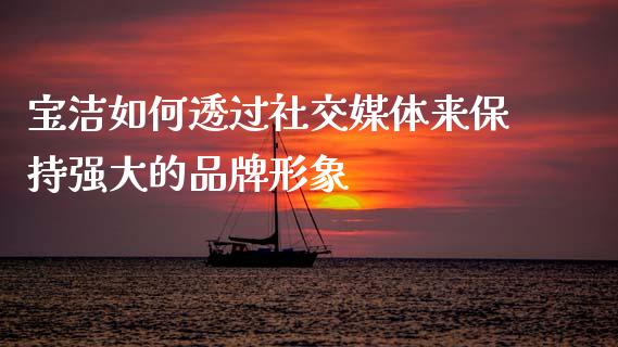 宝洁如何透过社交媒体来保持强大的品牌形象_https://m.lcjysmgs.com_金融服务_第1张